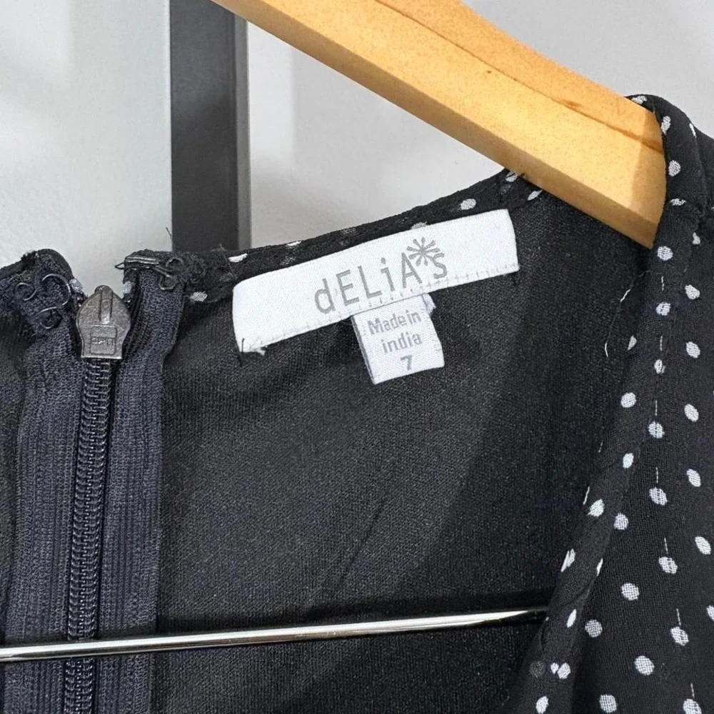 Delia's Black and white polka dot dress‎ size 7